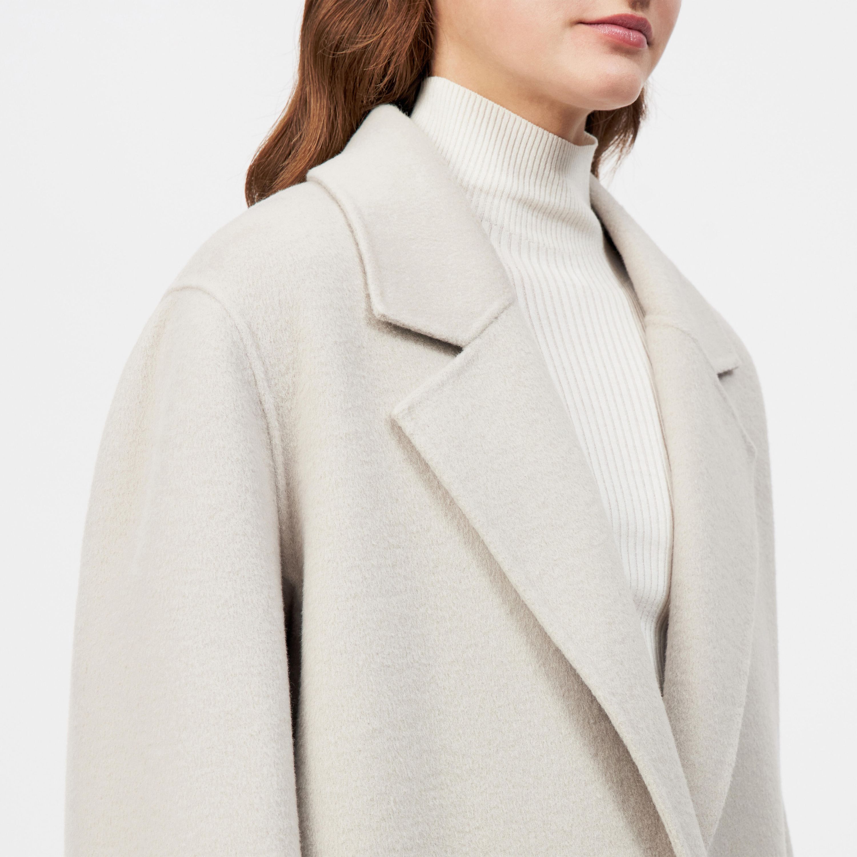 Wollmantel EVERLEY mit Reversekragen - 1823 - Beige