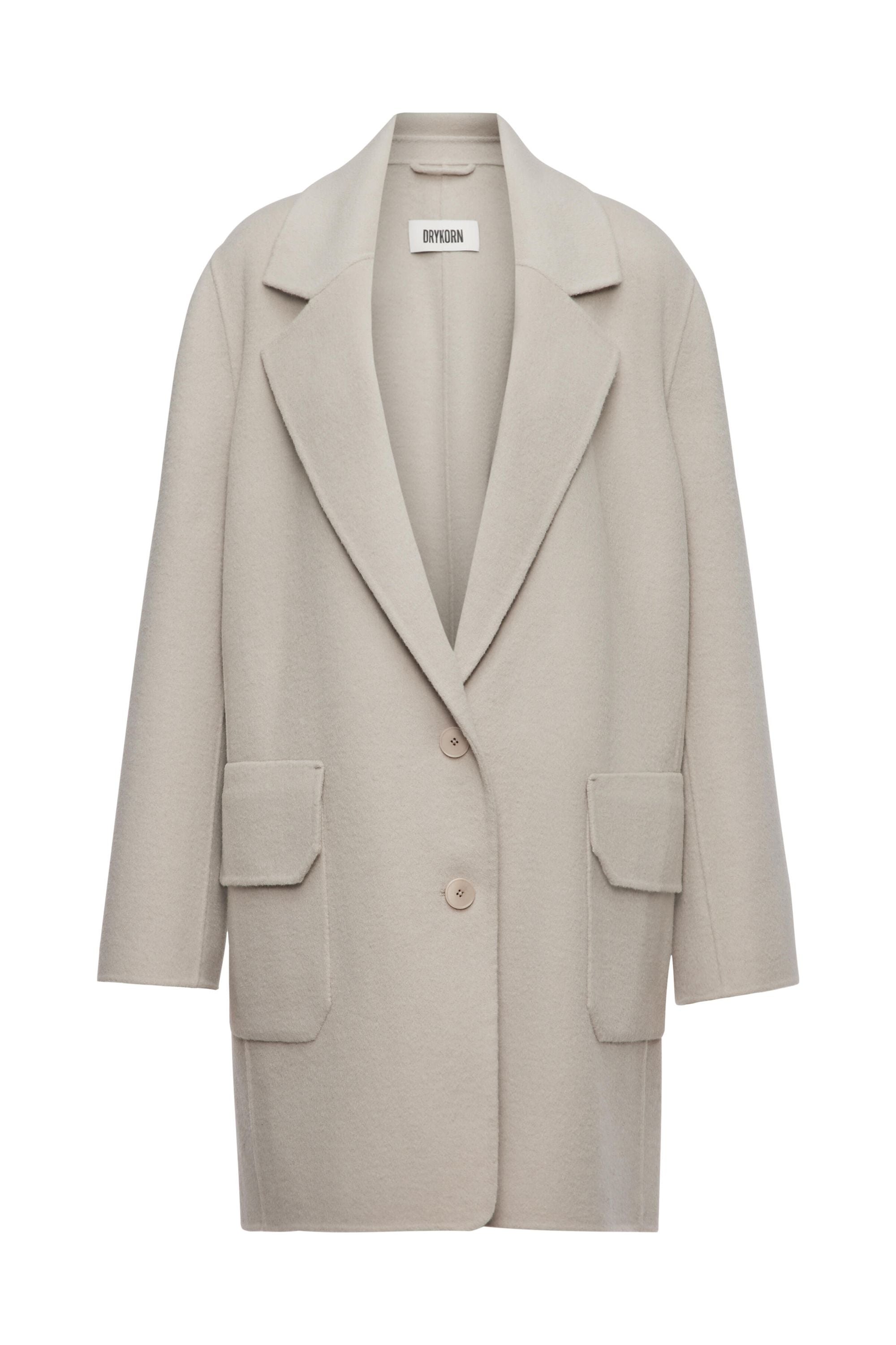 Wollmantel EVERLEY mit Reversekragen - 1823 - Beige