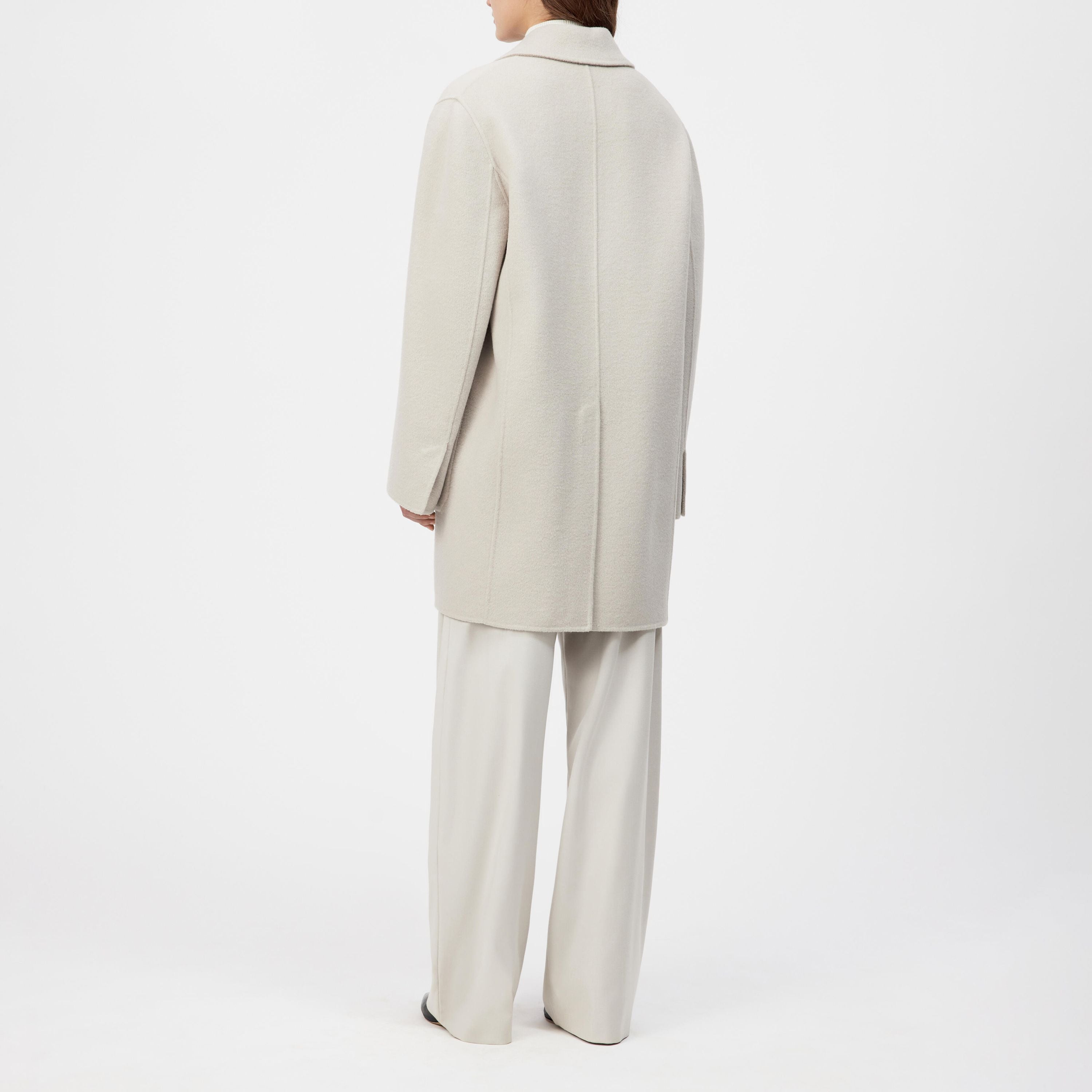 Wollmantel EVERLEY mit Reversekragen - 1823 - Beige
