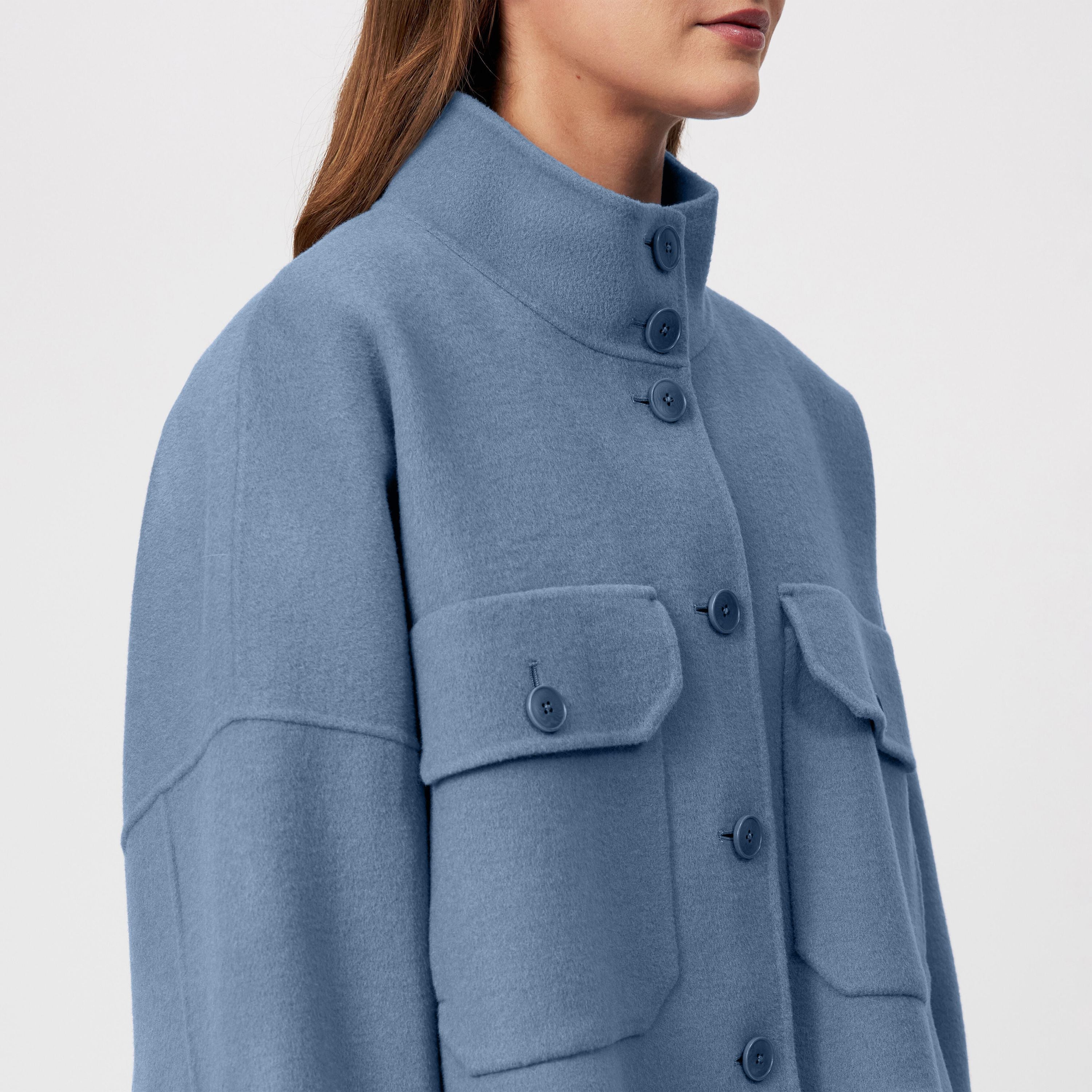 Wolljacke ARKLOW mit Stehkragen - 3611 - Blau