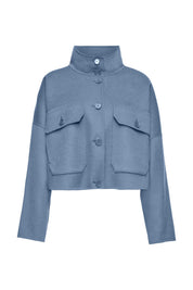 Wolljacke ARKLOW mit Stehkragen - 3611 - Blau