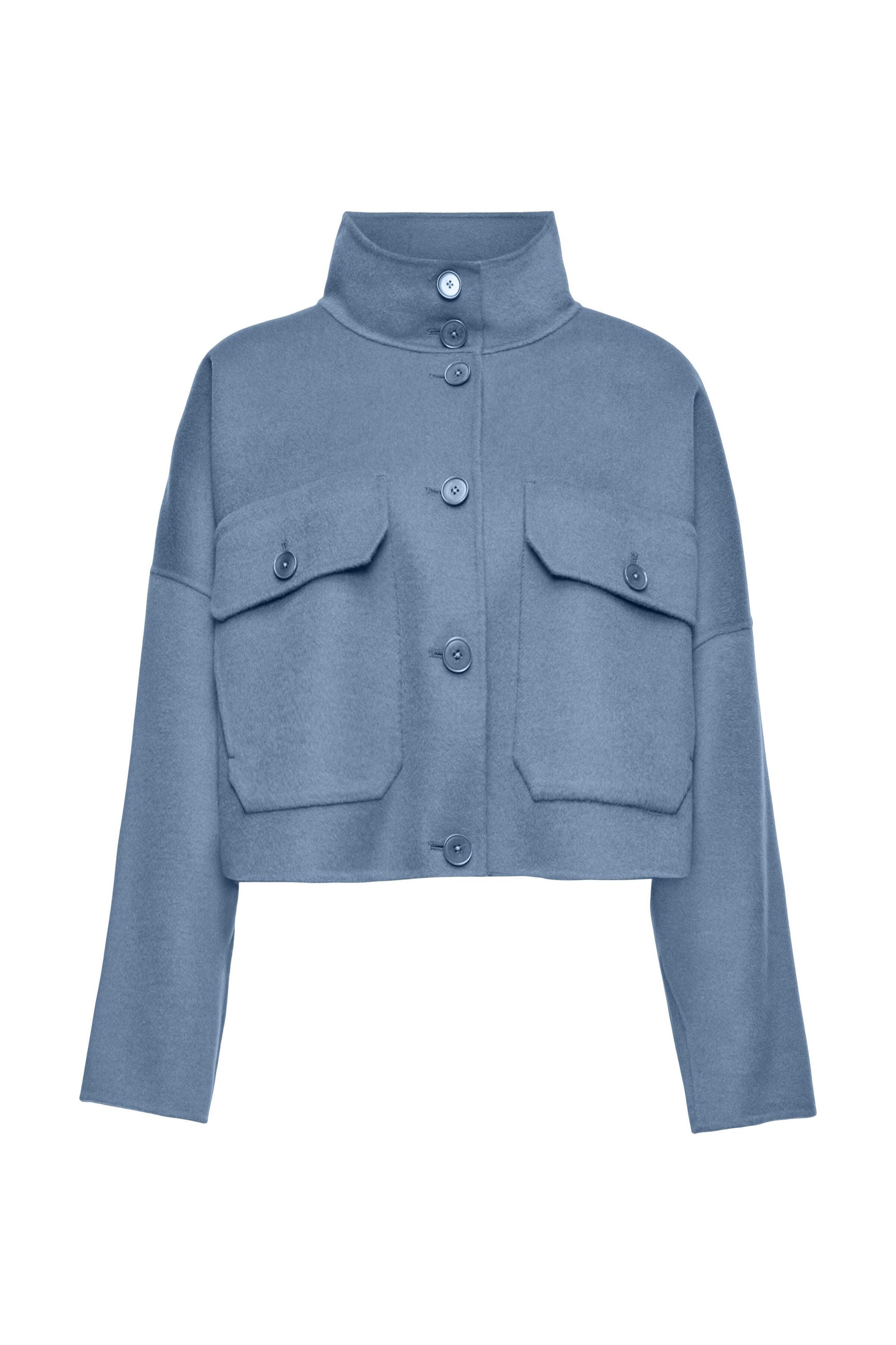 Wolljacke ARKLOW mit Stehkragen - 3611 - Blau