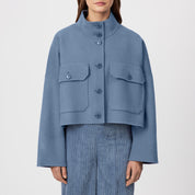 Wolljacke ARKLOW mit Stehkragen - 3611 - Blau