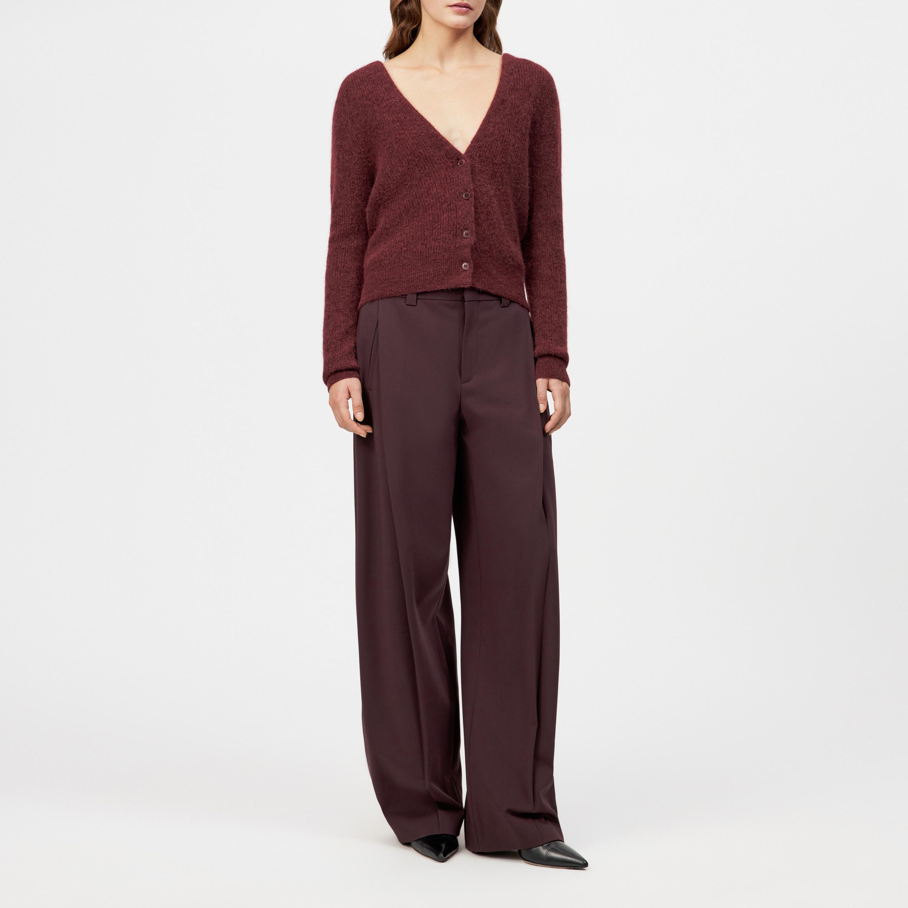 Cardigan aus Woll-Mix - 5104 - Rot