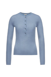 Langarmshirt PATRICJA aus Wollmix - 3611 - Blau