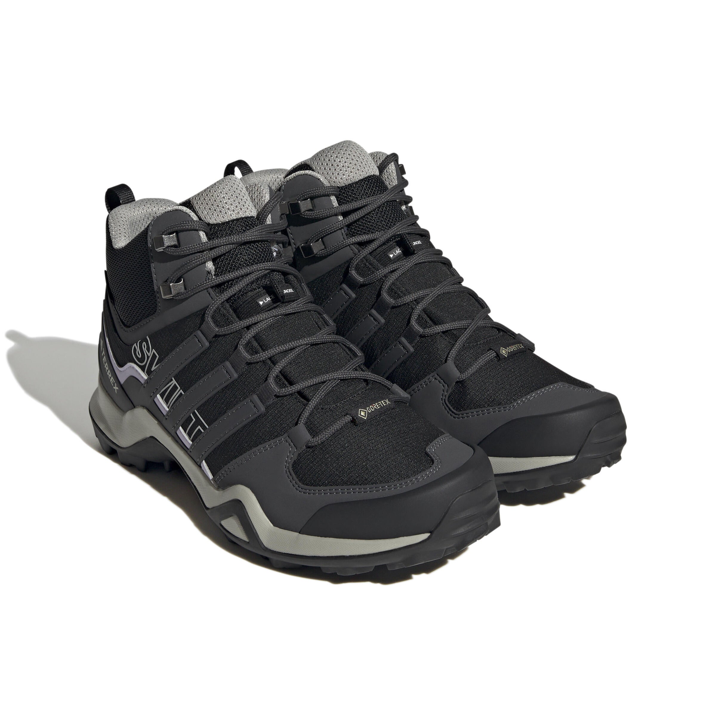 Wanderschuhe Terrex Swift R2 MID GTX - CBLACK/DGSOGR/PRPTNT - Grau | Schwarz | Violett