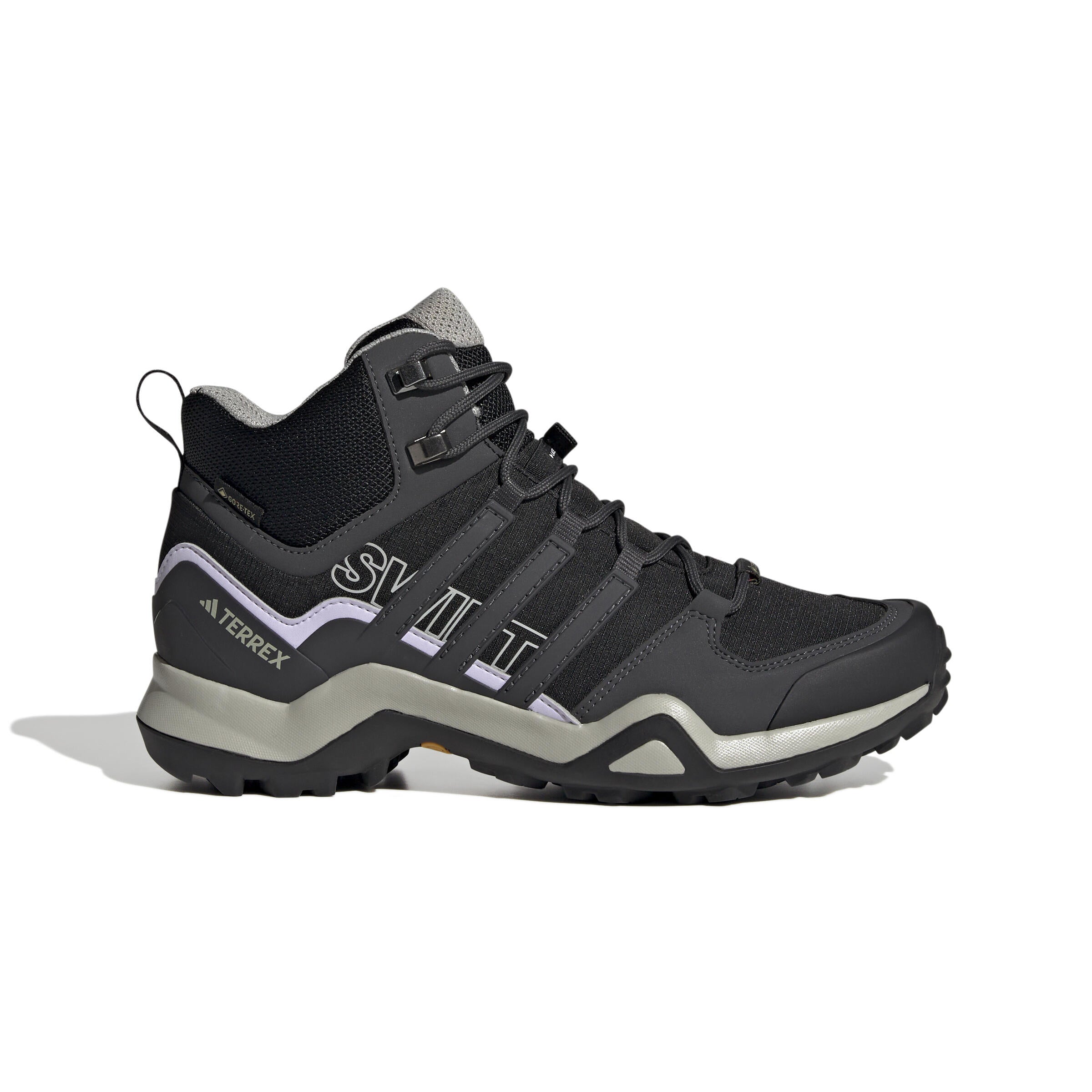 Wanderschuhe Terrex Swift R2 MID GTX - CBLACK/DGSOGR/PRPTNT - Grau | Schwarz | Violett