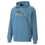 Hoodie mit Logoprint - 017-DEEP DIVE - Blau