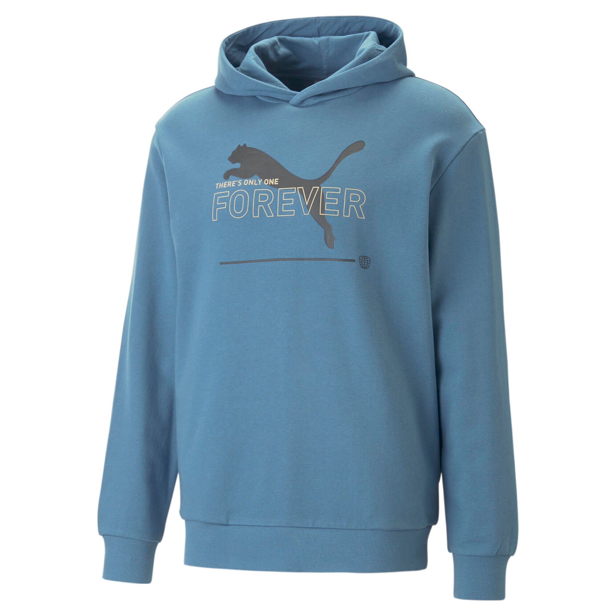 Hoodie mit Logoprint - 017-DEEP DIVE - Blau