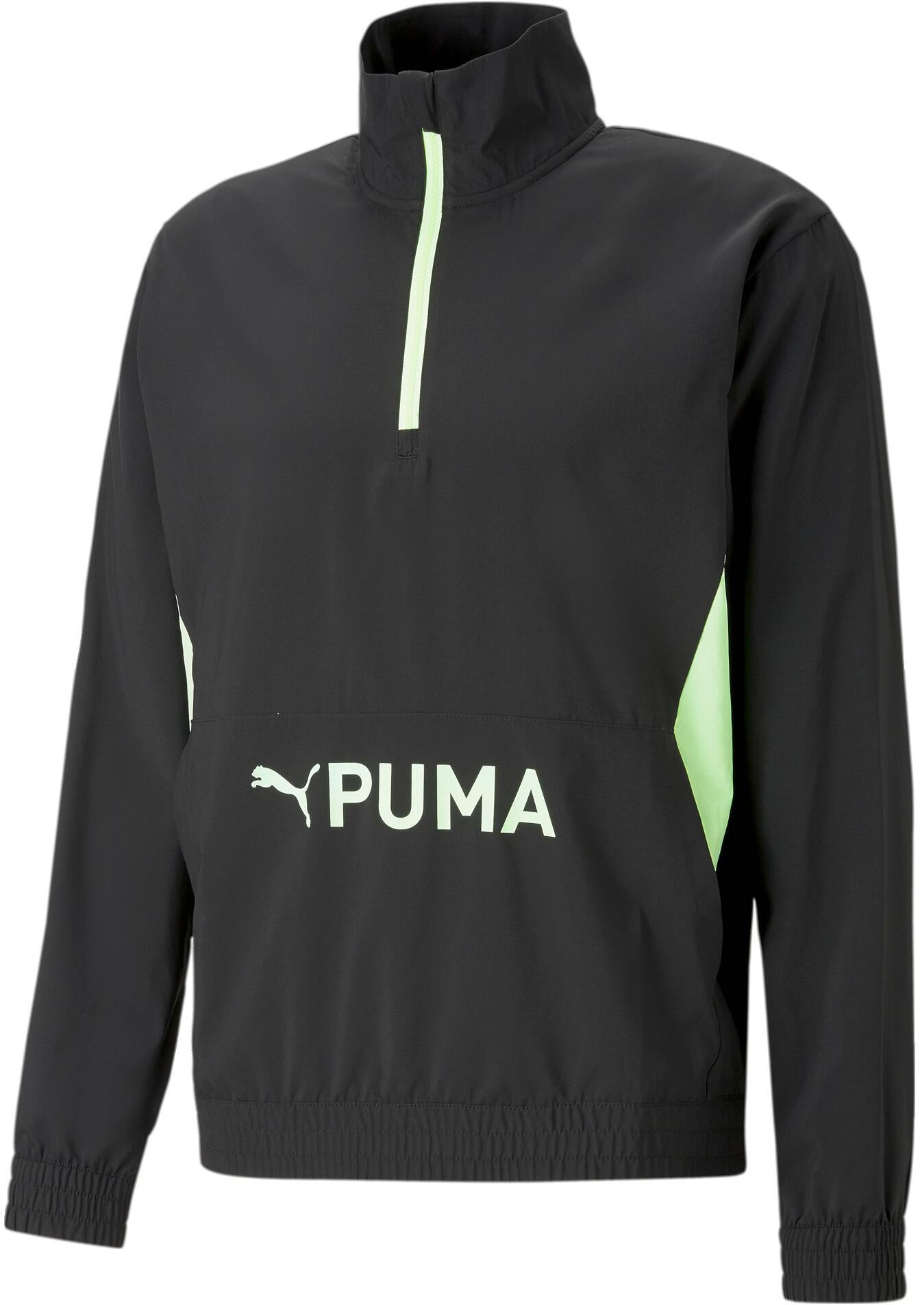 Trainingsjacke - 051-PUMA BLACK-FIZZY LIME - Schwarz | Grau