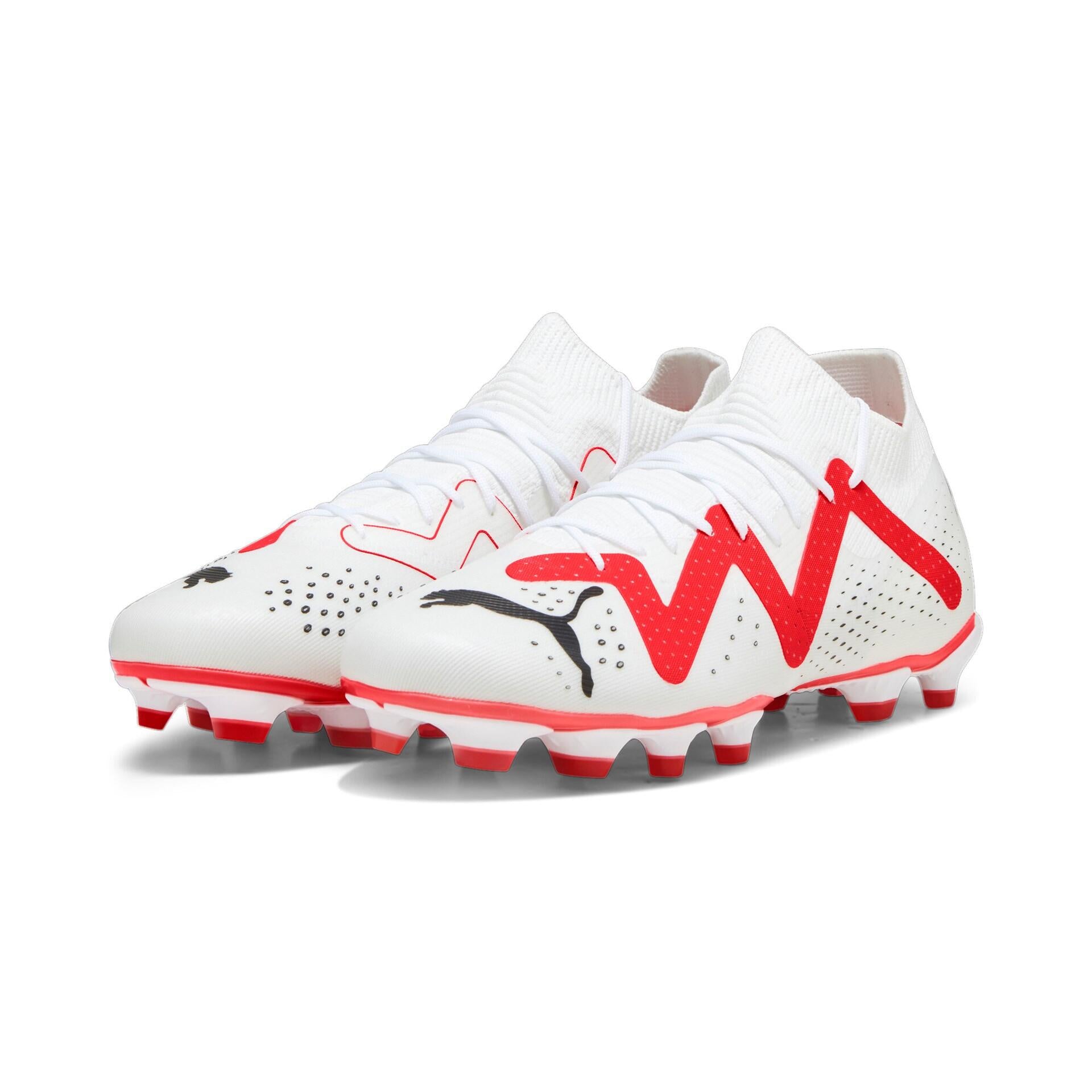 Fußballschuhe Future Match - 001-PUMA WHITE-PUMA BLACK-FIRE - Mehrfarbig | Pink | Weiß