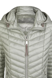 Steppjacke mit Kapuze - 633-sage - Grün