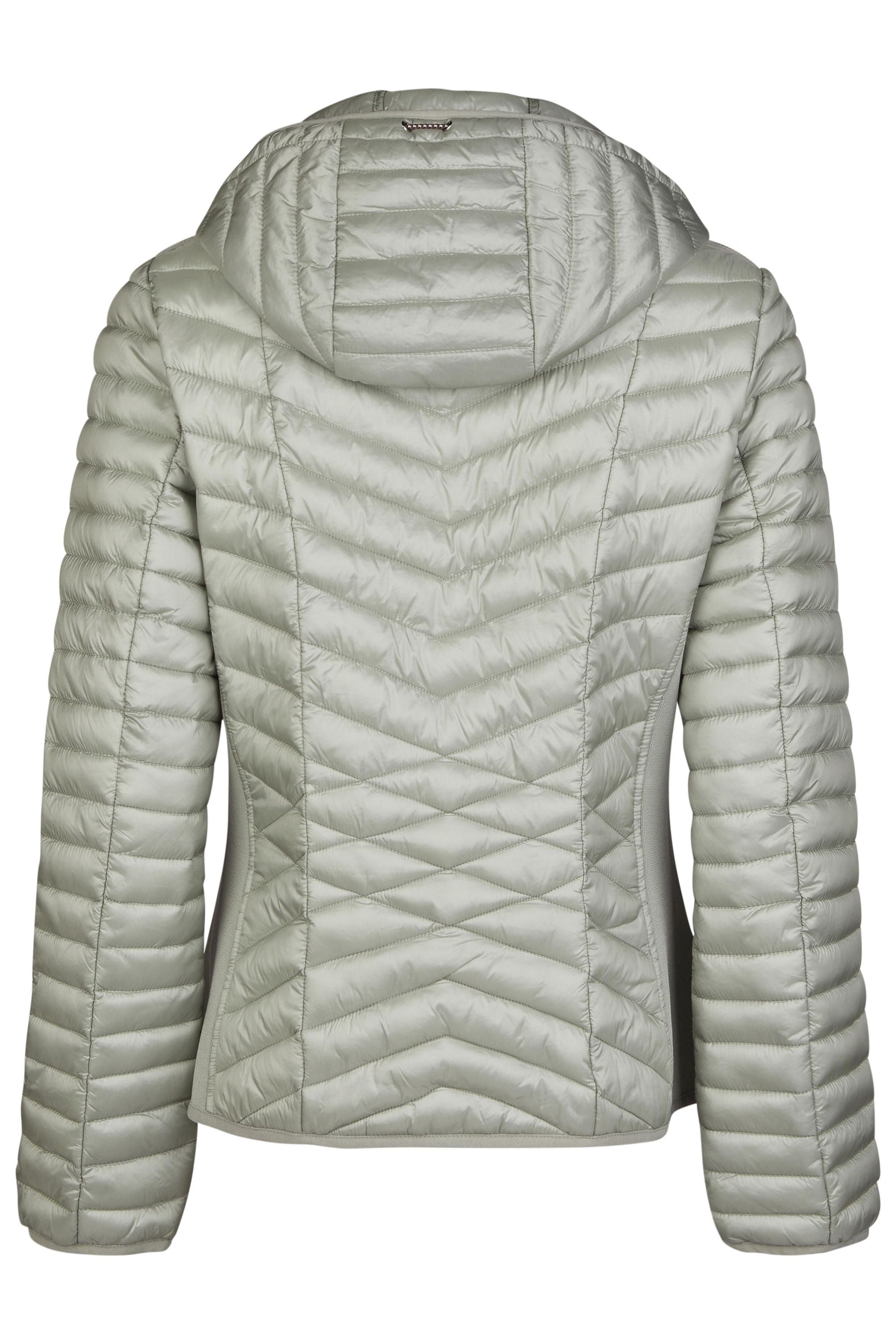 Steppjacke mit Kapuze - 633-sage - Grün