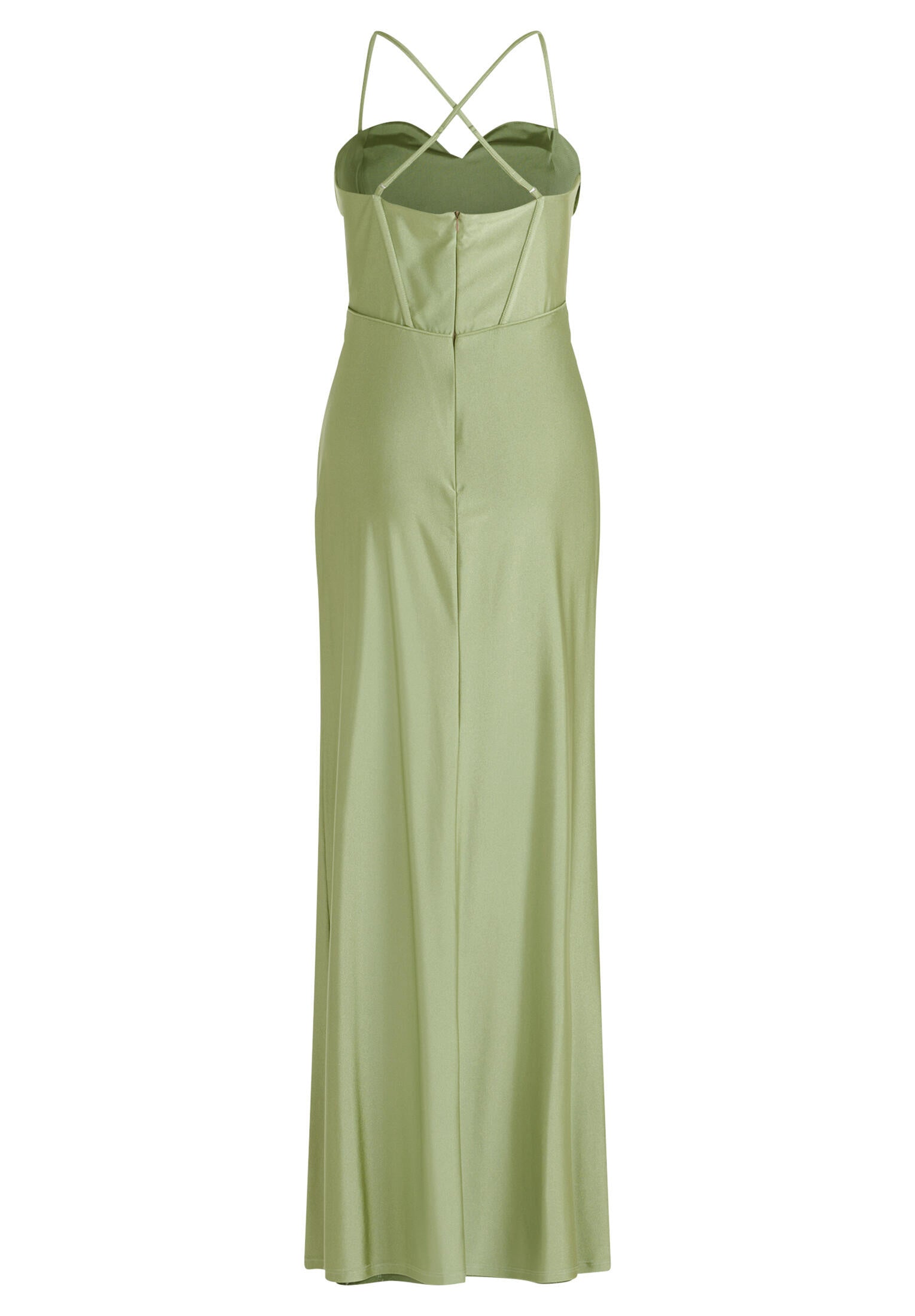 Abendkleid mit Beinschlitz - 5602-Autumn Green - Grün