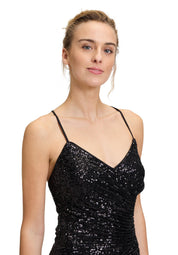 Abendkleid mit Pailletten - 9045-Black - Schwarz