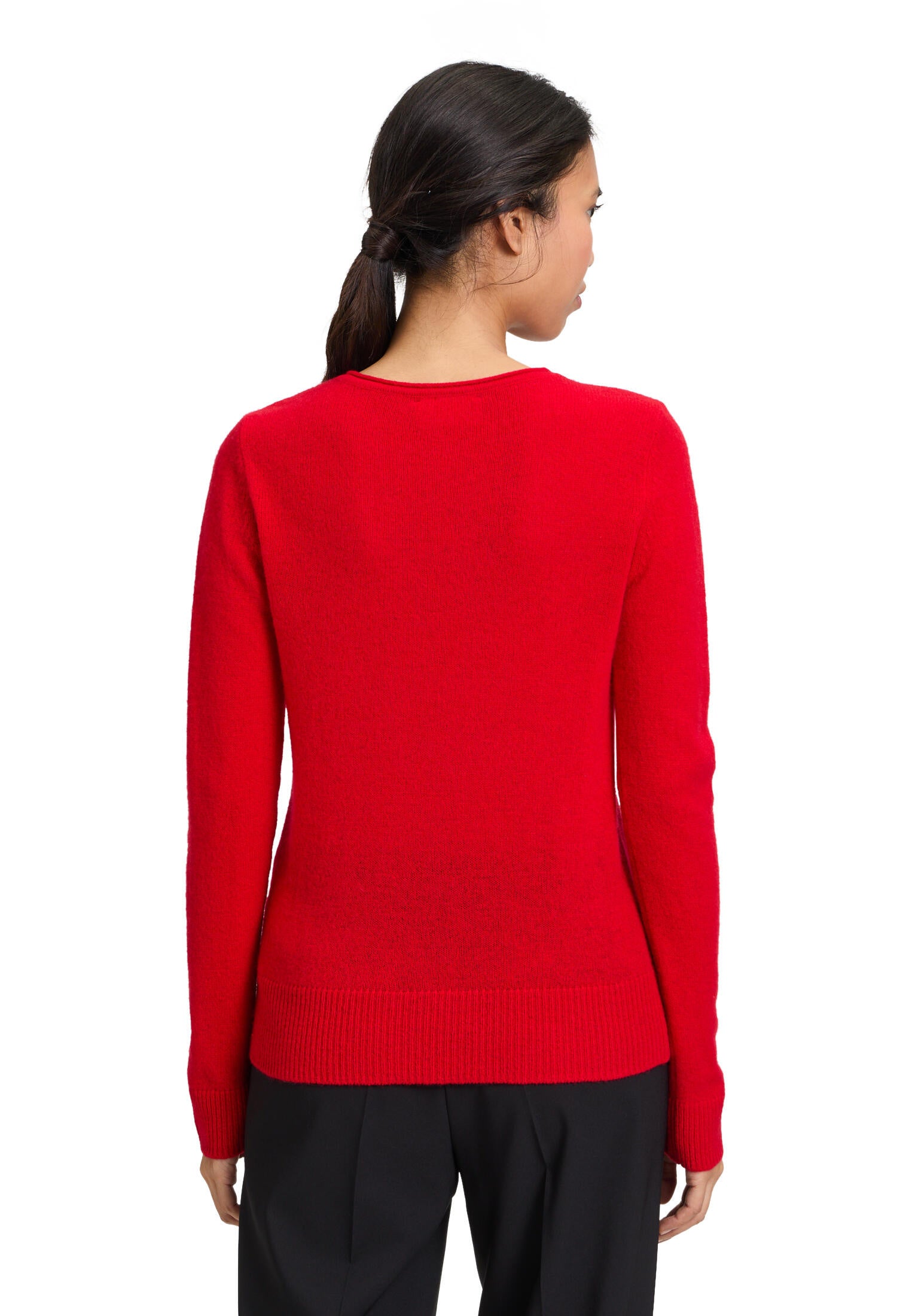 Strickpullover aus Kaschmir - 4635-Red Scarlet - Rot