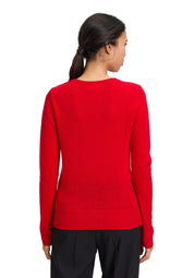 Strickpullover aus Kaschmir - 4635-Red Scarlet - Rot