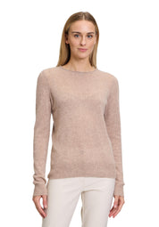 Strickpullover aus Kaschmir - 7718-Funghi Melange - Beige