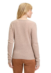 Strickpullover aus Kaschmir - 7718-Funghi Melange - Beige