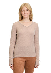 Strickpullover aus Kaschmir - 7718-Funghi Melange - Beige