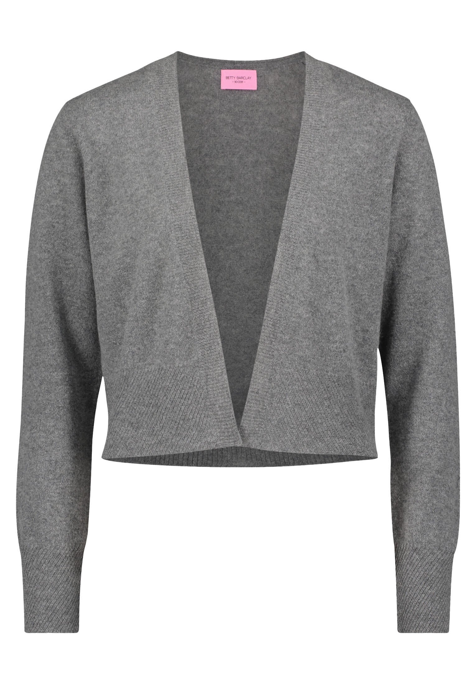 Strickjacke aus Kaschmir - 9707-Grey Melange - Grau