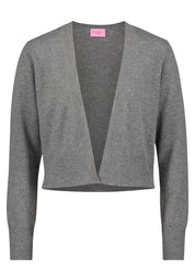 Strickjacke aus Kaschmir - 9707-Grey Melange - Grau