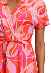 Jerseykleid Midi - 4826-Red/Rosè - Rosa