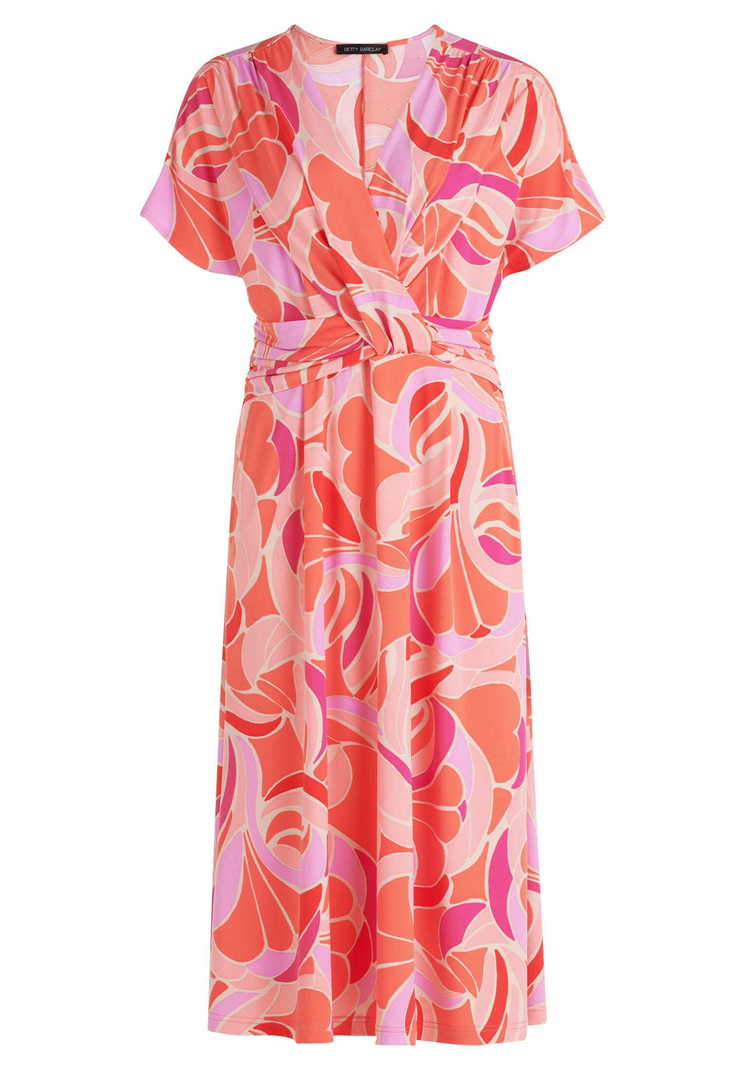 Jerseykleid Midi - 4826-Red/Rosè - Rosa