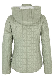 Leichte Steppjacke mit abnehmbarer Kapuze - 5538-Desert Sage - Grün