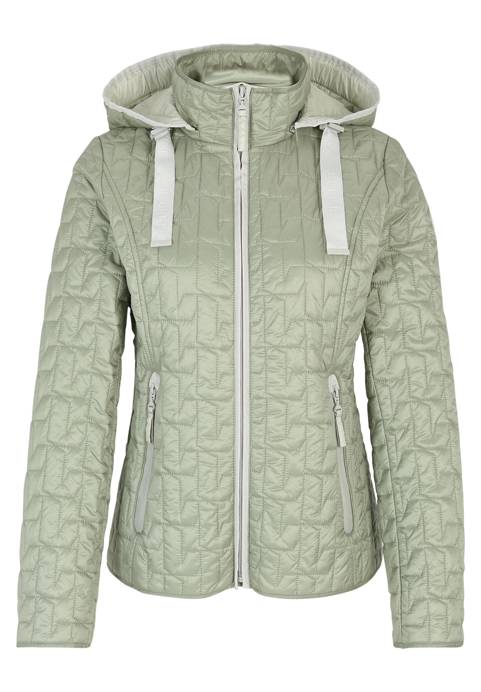 Leichte Steppjacke mit abnehmbarer Kapuze - 5538-Desert Sage - Grün