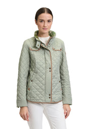 Leichte Steppjacke mit Stehkragen - 5538-Desert Sage - Grün