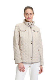 Leichte Steppjacke mit Stehkragen - 9104-Pastel Sand - Beige