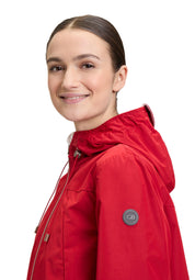 Übergangsjacke mit Kapuze - 4130-Ribbon Red - Rot