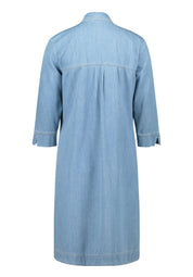 Hemdblusenkleid Midi in Jeans-Optik - 8618-Light Blue Denim - Blau