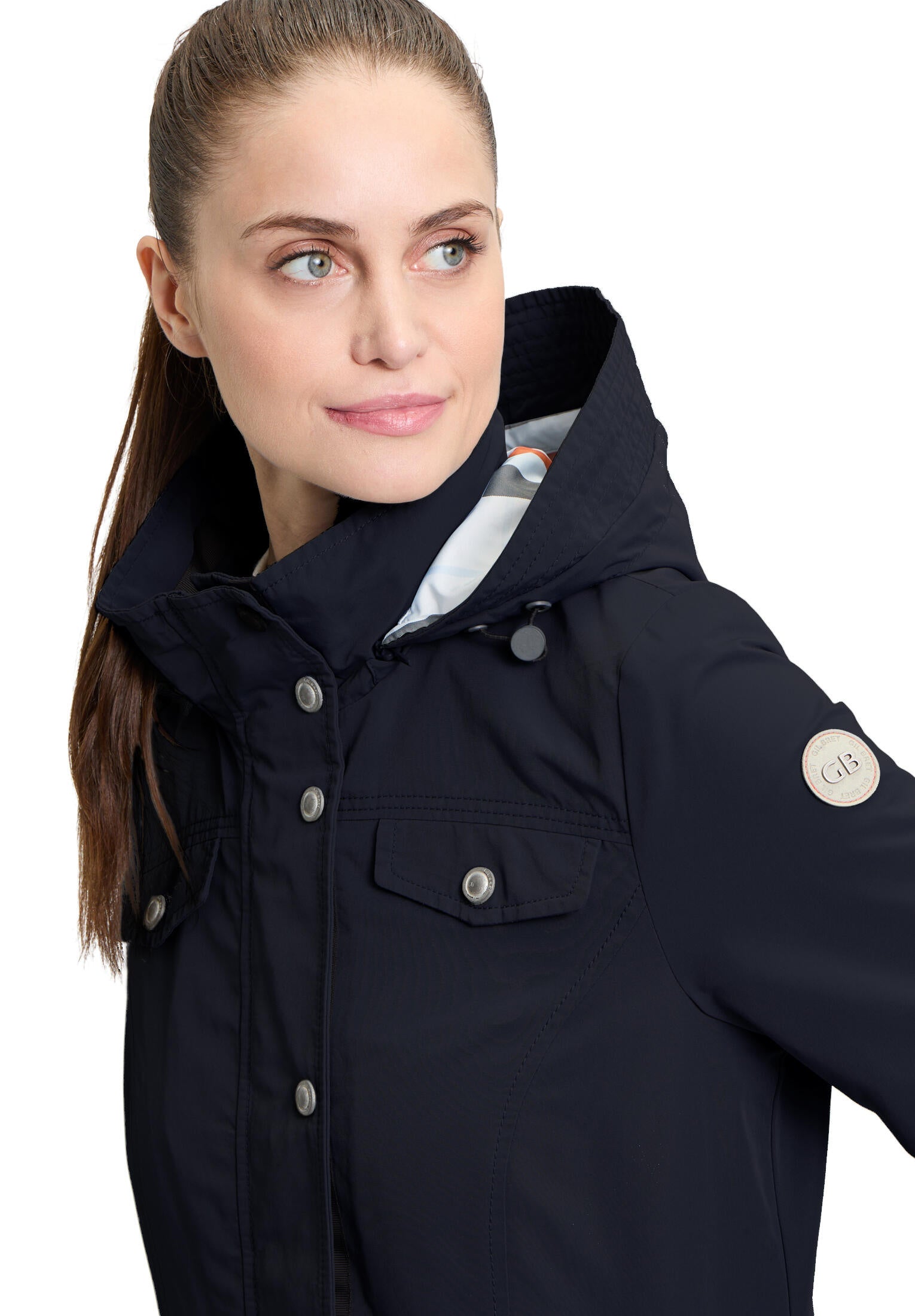 Übergangsjacke mit abnehmbarer Kapuze - 8538-Deep Navy - Blau