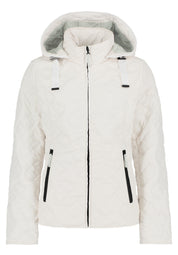 Übergangsjacke mit Kapuze - 1032-White Sand - Beige