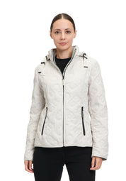 Übergangsjacke mit Kapuze - 1032-White Sand - Beige