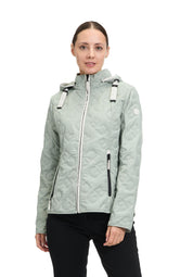 Übergangsjacke mit Kapuze - 5538-Desert Sage - Grün