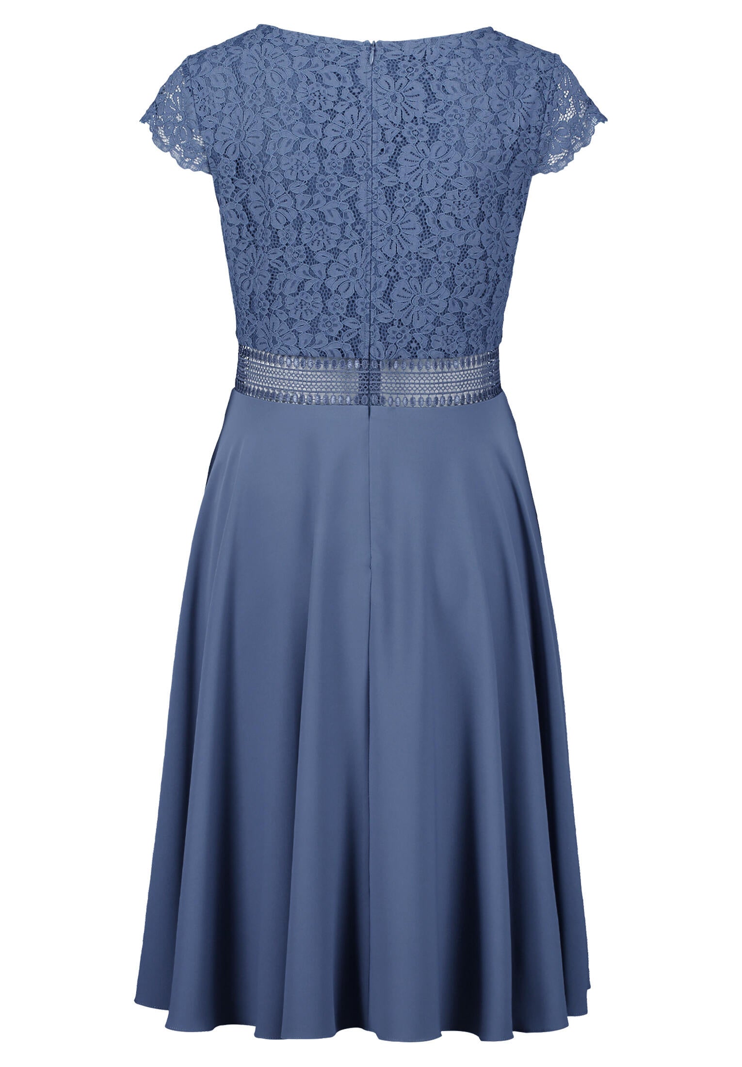 Cocktailkleid aus Spitze - 8454-Blue Stone - Blau