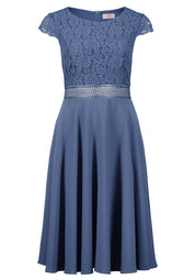 Cocktailkleid aus Spitze - 8454-Blue Stone - Blau