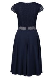 Cocktailkleid aus Spitze - 8541-Night Sky - Blau