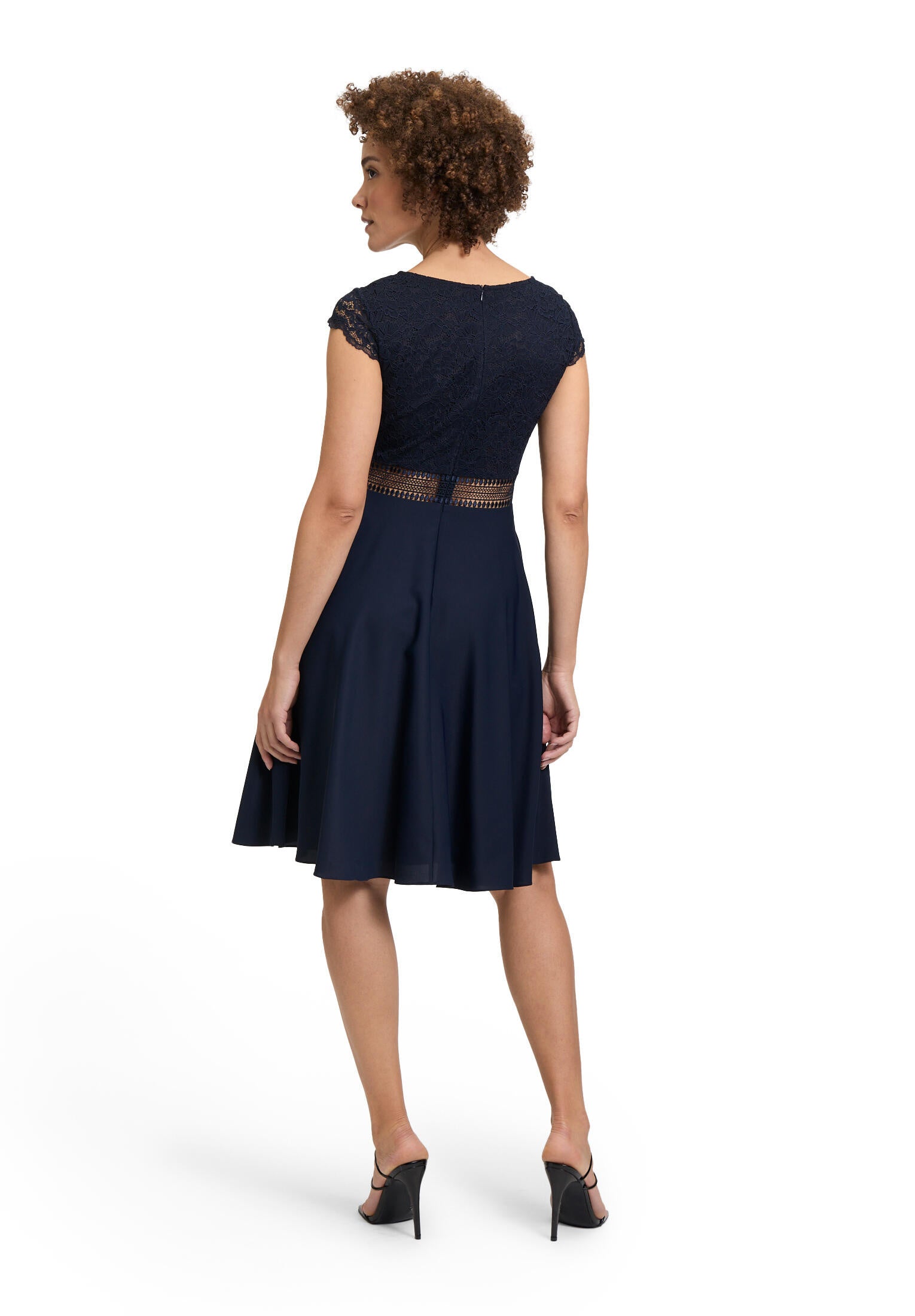 Cocktailkleid aus Spitze - 8541-Night Sky - Blau