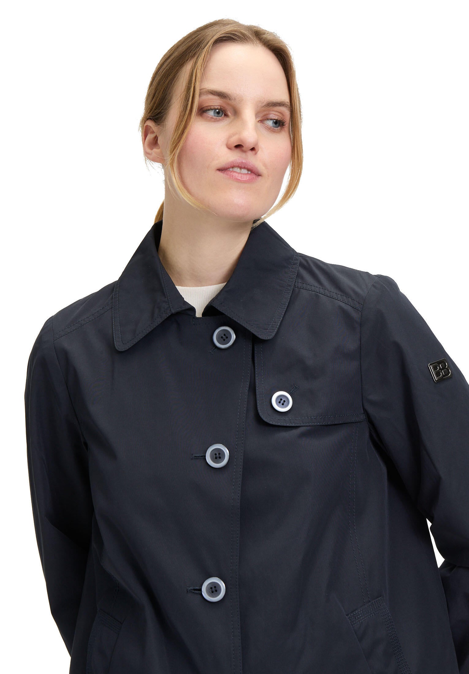 Übergangsjacke mit aufliegendem Kragen - 8538-Deep Navy - Blau