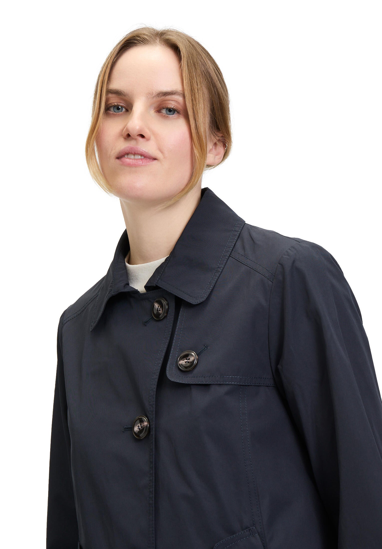 Übergangsjacke mit aufliegendem Kragen - 8538-Deep Navy - Blau