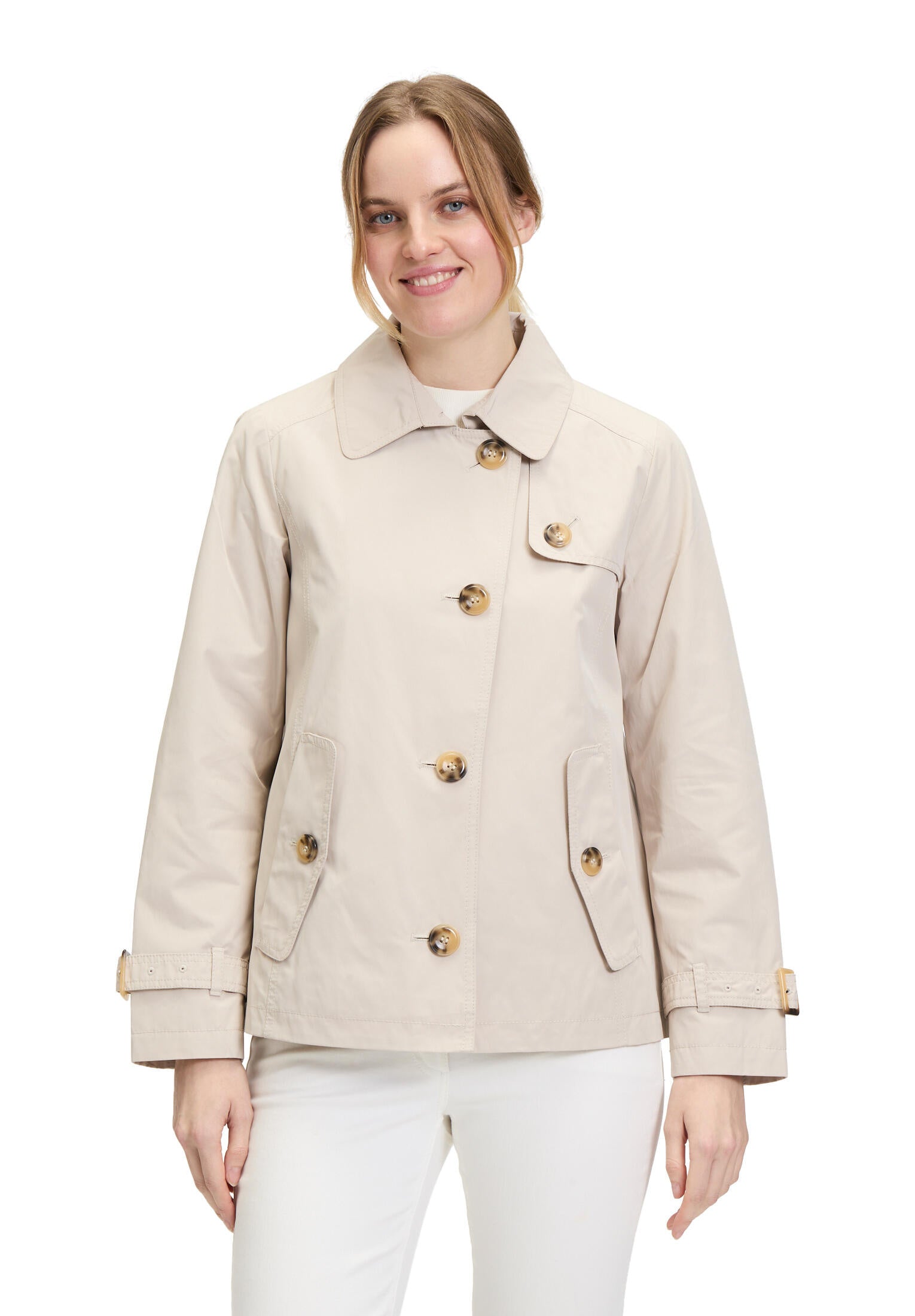 Übergangsjacke mit aufliegendem Kragen - 9104-Pastel Sand - Beige