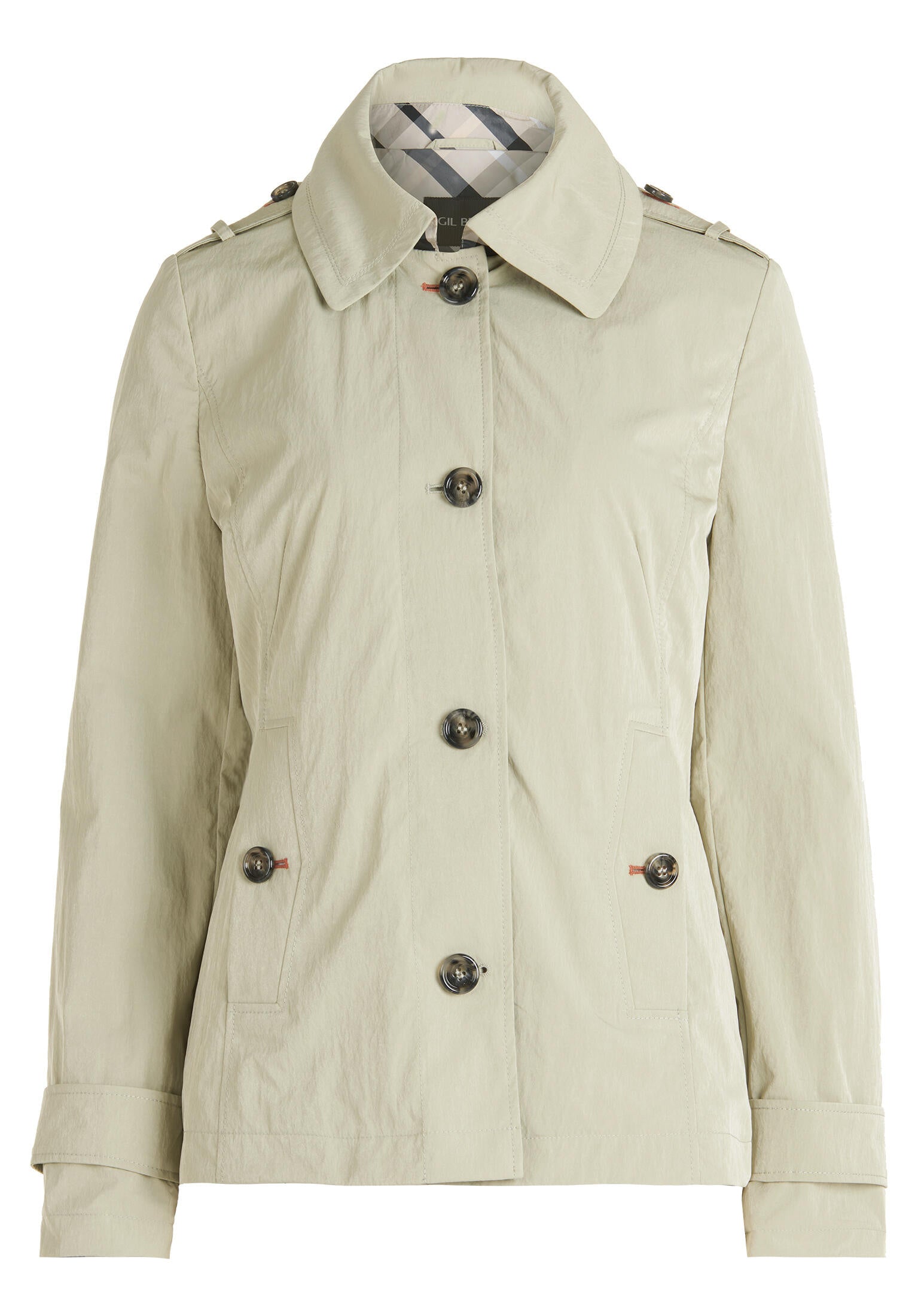 Übergangsjacke mit aufliegendem Kragen - 5477-Slate Green - Grün