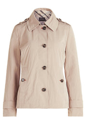 Übergangsjacke mit aufliegendem Kragen - 7310-Light Taupe - Beige