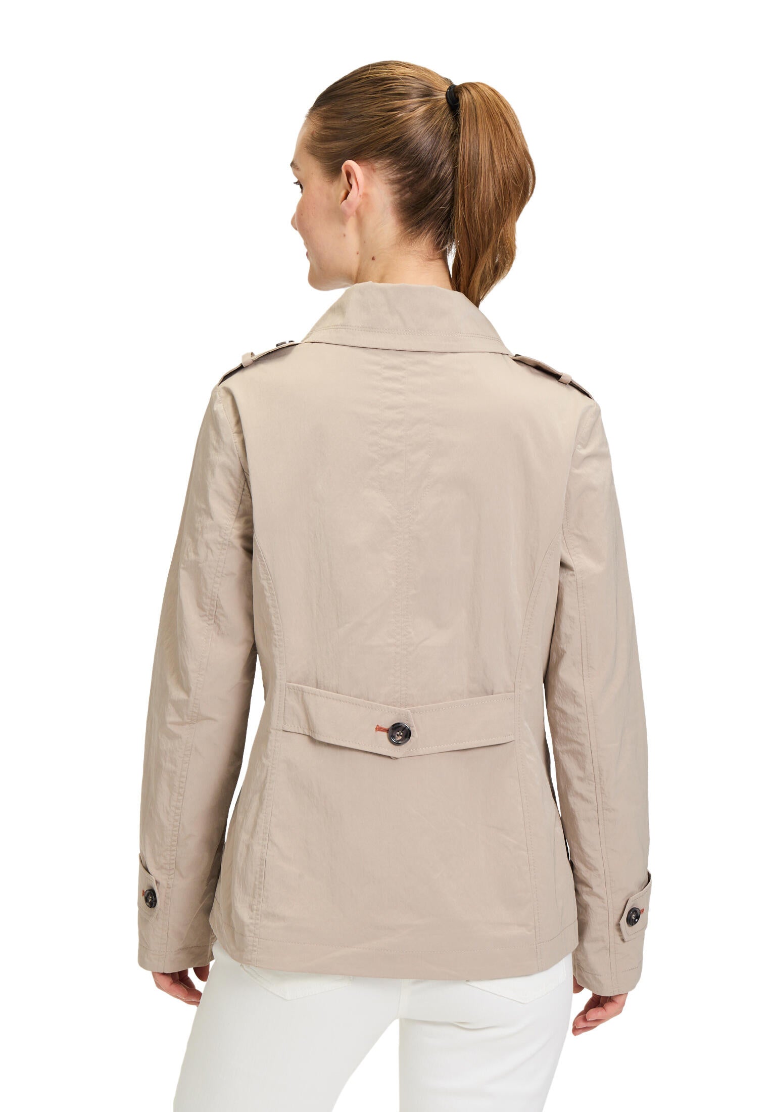 Übergangsjacke mit aufliegendem Kragen - 7310-Light Taupe - Beige