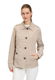 Übergangsjacke mit aufliegendem Kragen - 7310-Light Taupe - Beige
