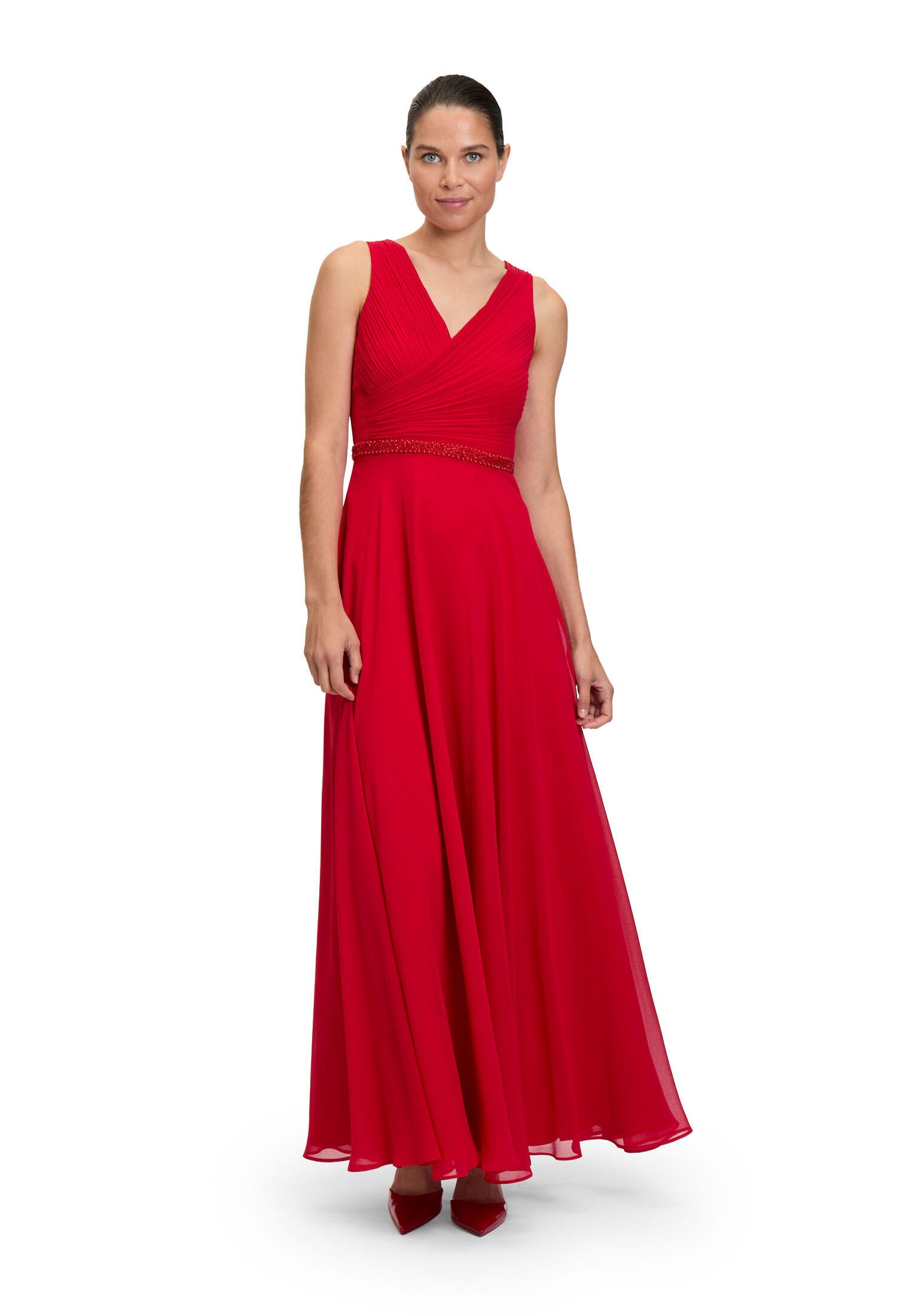 Abendkleid Maxi - 4163-Red Rose - Rot